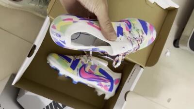 Unisex Nike Air Zoom Mercurial Vapor 15 Elite FG Firm Ground Low-Tops Football Boots - Beige/Blue/Yellow/Pink