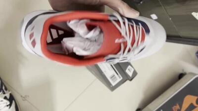 Men's Adidas Predator 24 Elite IC Indoor & Futsal Low-Tops Football Shoes - Grey/Blue/Red