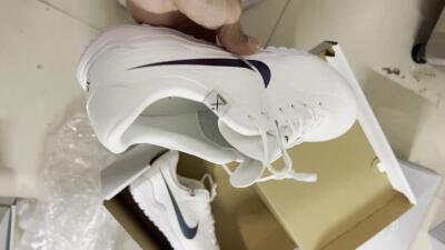 Men's Nike Tiempo Legend 10 Pro TF Artificial Turf Low-Tops Football Shoes - White/Green