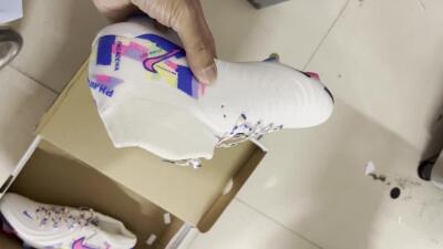 Men's Nike Phantom Luna Elite NU FG Firm Ground High-Tops Football Boots - Beige/Blue/Yellow/Pink