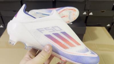 Men's Adidas F50 Adizero FG Firm Ground Low-Tops Football Boots - Red/White/Blue