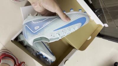 Unisex Nike Air Zoom Mercurial Vapor 16 Elite AG Artificial Grass Low-Tops Football Boots - Jade/Beige/Blue