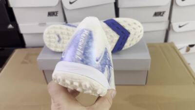 Unisex Nike Air Zoom Mercurial Vapor 16 Elite TF Artificial Turf Low-Tops Football Shoes - Beige/Blue