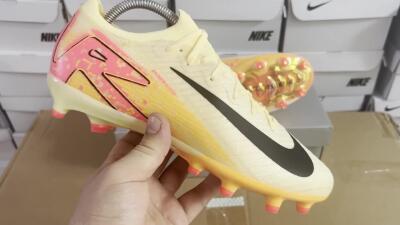 Unisex Nike Air Zoom Mercurial Vapor 16 Elite AG Artificial Grass Low-Tops Football Boots - Yellow/Black/Orange