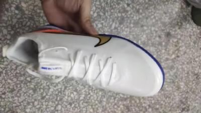 Men's Nike Air Zoom Mercurial Vapor 16 Elite TF Artificial Turf Low-Tops Football Shoes - White/Orange/Blue