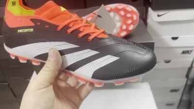 Men's Adidas Predator 24 Elite AG Artificial Grass Low-Tops Football Boots - Black/white/Red/Yellow