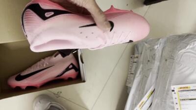 Women's Nike Air Zoom Mercurial Superfly 10 Elite FG Firm Ground High-Tops Football Boots - Pink/Black