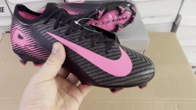 Unisex Nike Air Zoom Mercurial Vapor 16 Elite FG Firm Ground Low-Tops Football Boots - Black/Pink