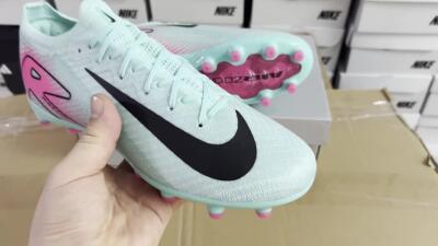 Unisex Nike Air Zoom Mercurial Vapor 16 Elite AG Artificial Grass Low-Tops Football Boots - Green/Pink/Black