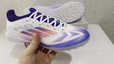 Men's Adidas F50 Pro TF Artificial Turf Low-Tops Football Shoes - Blue/Red/Beige