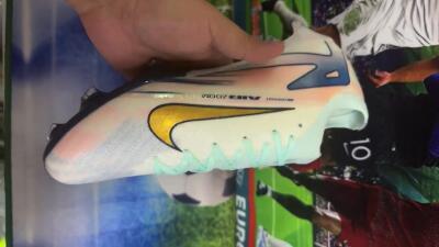 Men's Nike Air Zoom Mercurial Vapor 16 Elite FG Firm Ground Low-Tops Football Boots - White/Gold/Blue