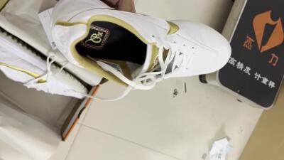 Men's Nike Tiempo Legend 7 Elite R10 TF Artificial Turf Low-Tops Football Shoes - White/Gold