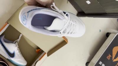 Men's Nike React Tiempo Legend 9 Pro IC Indoor & Futsal Low-Tops Football Shoes - White/Blue/Black