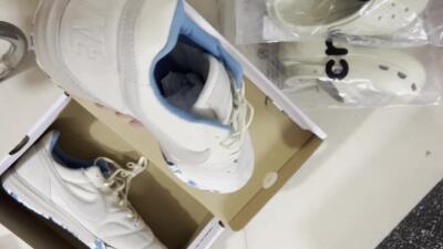 Men's Nike Premier 2 Sala IC Indoor & Futsal Low-Tops Football Shoes - Beige/White/Blue