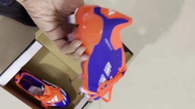 Unisex Adidas Predator Elite Foldover Tongue FG Firm Ground Low-Tops Football Boots - Blue/White/Red