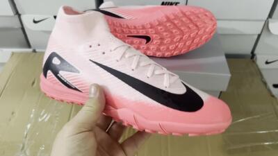 Men's Nike Air Zoom Mercurial Superfly 10 Elite TF Artificial Turf High-Tops Football Shoes - Pink/Black