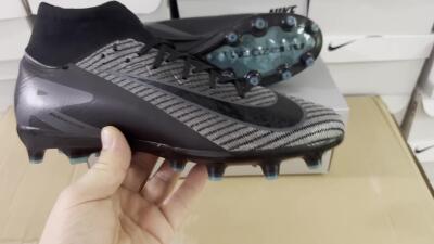 Unisex Nike Air Zoom Mercurial Superfly 10 Elite AG Artificial Grass High-Tops Football Boots - Blue/Silver/Jade