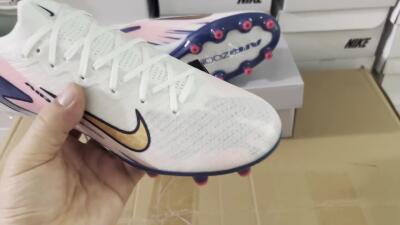 Unisex Nike Air Zoom Mercurial Vapor 16 Elite AG Artificial Grass Low-Tops Football Boots - Jade/Yellow/Pink/Blue