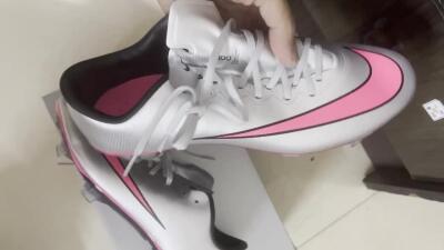 Men's Nike Mercurial Vapor 10 Elite FG Firm Ground Low-Tops Football Boots - Sliver/Pink/Black