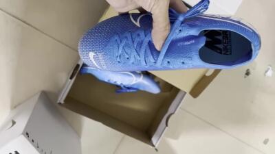 Unisex Nike Mercurial Vapor 13 Elite FG Firm Ground Low-Tops Football Boots - Blue/White