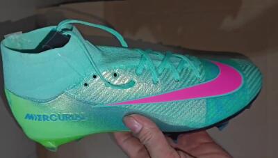 Men's Nike Air Zoom Mercurial Superfly 10 Elite FG Firm Ground High-Tops Football Boots - Jade/Pink/Yellow