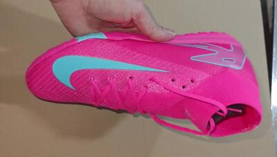 Men's Nike Air Zoom Mercurial Superfly 10 Elite TF Artificial Turf High-Tops Football Shoes - Pink/Red/Jade