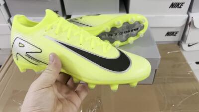 Unisex Nike Air Zoom Mercurial Vapor 16 Elite AG Artificial Grass Low-Tops Football Boots - Yellow/Silver/Black