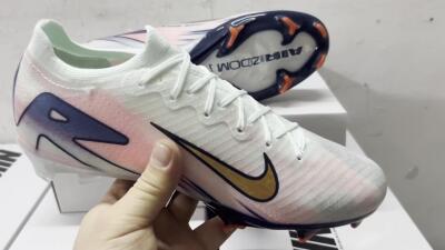 Unisex Nike Air Zoom Mercurial Vapor 16 Elite FG Firm Ground Low-Tops Football Boots - Jade/Gold/Pink/Blue