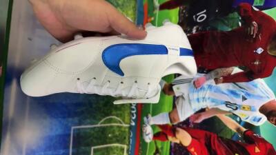 Men's Nike The Premier 3 FG Firm Ground Low-Tops Football Boots - Beige/Blue/White