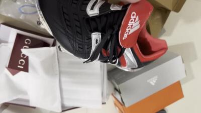 Men's Adidas Predator Accelerator FG Firm Ground Low-Tops Football Boots - Black/Silver/Red