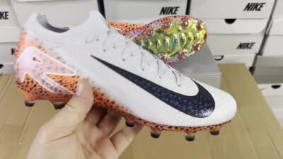 Men's Nike Air Zoom Mercurial Vapor 16 Elite AG Artificial Grass Low-Tops Football Boots - Grey/Black/Brown