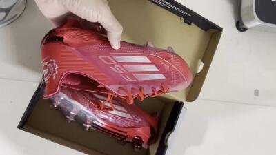 Men's Adidas F50 Elite FG Firm Ground Low-Tops Football Boots - Red/Silver/White