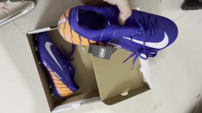 Men's Nike Air Zoom Mercurial Vapor 16 Elite FG Firm Ground Low-Tops Football Boots - Blue/White/Orange