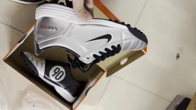 Men's Nike Total 90 II TF Artificial Turf Low-Tops Football Shoes - Silver/Black/Red