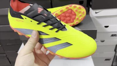 Unisex Adidas Predator Elite 24 MG Multi Ground Low-Tops Football Boots - Yellow/Black/Red