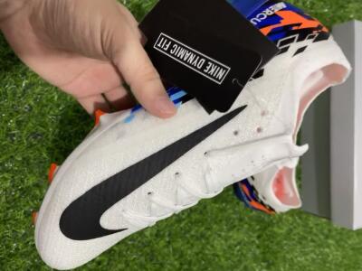 Unisex Nike Air Zoom Mercurial Vapor 16 Elite FG Firm Ground Low-Tops Football Boots - White/Black/Blue/Orange