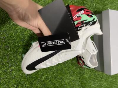 Unisex Nike Air Zoom Mercurial Vapor 16 Elite FG Firm Ground Low-Tops Football Boots - White/Black/Pink/Green