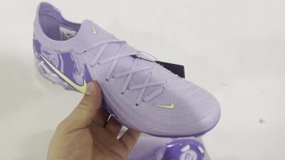 Men's Nike Phantom Luna Elite FG Firm Ground Low-Tops Football Boots - Purple/Yellow/White
