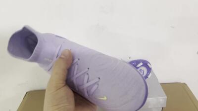 Men's Nike Phantom Luna Elite FG Firm Ground High-Tops Football Boots - Purple/Yellow/White