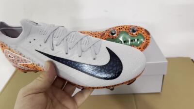 Men's Nike Air Zoom Mercurial Vapor 16 Elite SG Soft Ground Low-Tops Football Boots - Grey/Black/Leopard