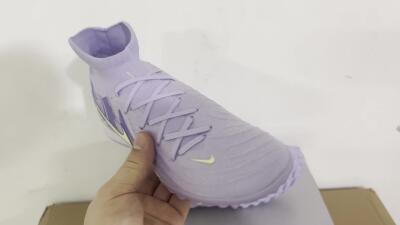 Men's Nike Phantom Luna Elite TF Artificial Turf High-Tops Football Shoes - Purple/Yellow/White