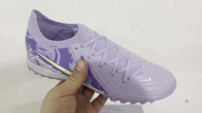 Men's Nike Phantom GX 2 Elite TF Artificial Turf Low-Tops Football Shoes - Purple/Yellow/White