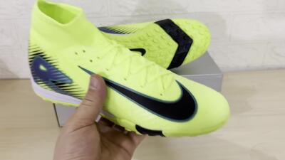 Unisex Nike Air Zoom Mercurial Superfly 10 Elite TF Artificial Turf Low-Tops Football Shoes - Yellow/Black/Blue