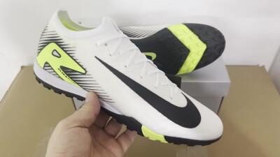 Unisex Nike Air Zoom Mercurial Vapor 16 Elite TF Artificial Turf Low-Tops Football Shoes - White/Black/Yellow