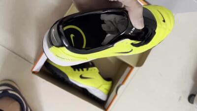 Men's Nike Total 90 II TF Artificial Turf Low-Tops Football Shoes - Yellow/Black/White