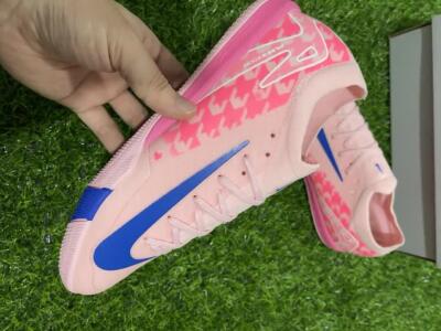 Unisex Nike Air Zoom Mercurial Vapor 16 Elite IC Indoor & Futsal Low-Tops Football Shoes - Pink/Blue/White