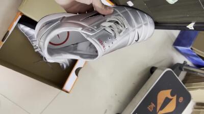 Men's Nike Total 90 II TF Artificial Turf Low-Tops Football Shoes - Silver/Black/Red