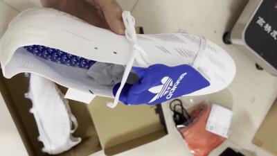 Men's Adidas Predator Elite Foldover Tongue FG Firm Ground Low-Tops Football Boots - Beige/White/Blue