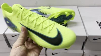 Unisex Nike Air Zoom Mercurial Vapor 16 Elite FG Firm Ground Low-Tops Football Boots - Yellow/Black/Blue