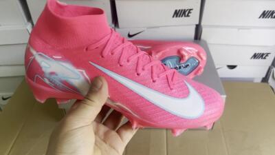 Unisex Nike Air Zoom Mercurial Superfly 10 Elite FG Firm Ground High-Tops Football Boots - Red/Silver/Blue